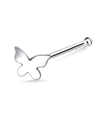 Big Butterfly Silver Bone Nose Stud NSKD-130F